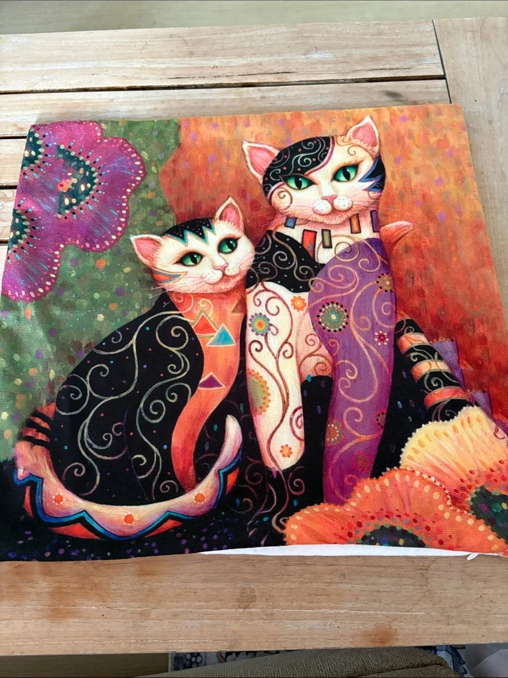 🐱 KLEO KATS Kompanions print pillow cover velveteen